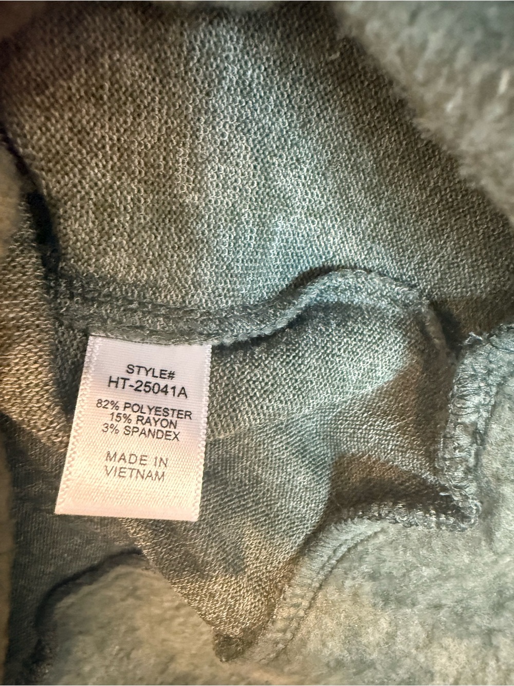 Zenana Outfitters Olive Green Crewneck Sweater with Pocket - Picture 4 of 4